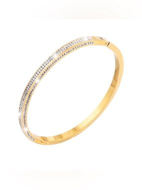Pavé Hinged Starry Sky Bangle Bracelet NWT